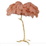 O'Moore Nordic Luxury Unique Ostrich Feather Floor Lamp/Table Lamp - Lamp Outdoor