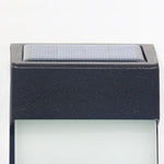 2PCS Contemporary Solar LED Wall Light with High Hardness Glass for Outdoor Gardens - Lamp Outdoor