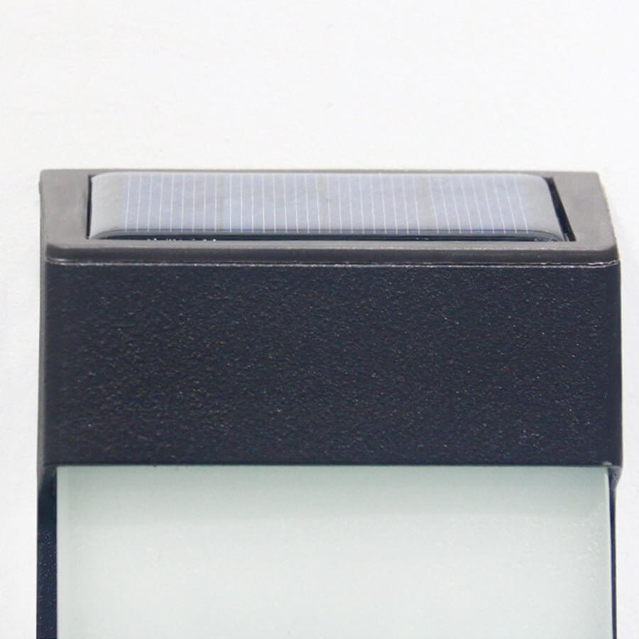 2PCS Contemporary Solar LED Wall Light with High Hardness Glass for Outdoor Gardens - Lamp Outdoor