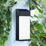 2PCS Contemporary Solar LED Wall Light with High Hardness Glass for Outdoor Gardens - Lamp Outdoor