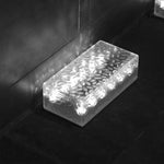 2Pcs Solar LED 10 Hours Max Brick Lights for Modern Outdoor Step Deck Ambiance - Rectangular - Lamp Outdoor