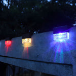 2PCS Solar Sunset Fence Lights RGB LED Outdoor Acrylic Bubbles Step Deck Light - Lamp Outdoor
