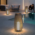 Ray Outdoor Floor Lamp Hardwired Solar Metal Cage - Lamp Outdoor