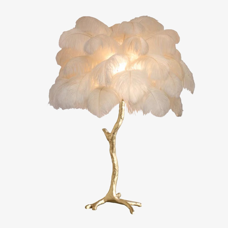 O'Moore Nordic Luxury Unique Ostrich Feather Floor Lamp/Table Lamp - Lamp Outdoor