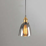 June Industrial Glass Pendant Light Clear/Amber/Smoke Grey - Lamp Outdoor
