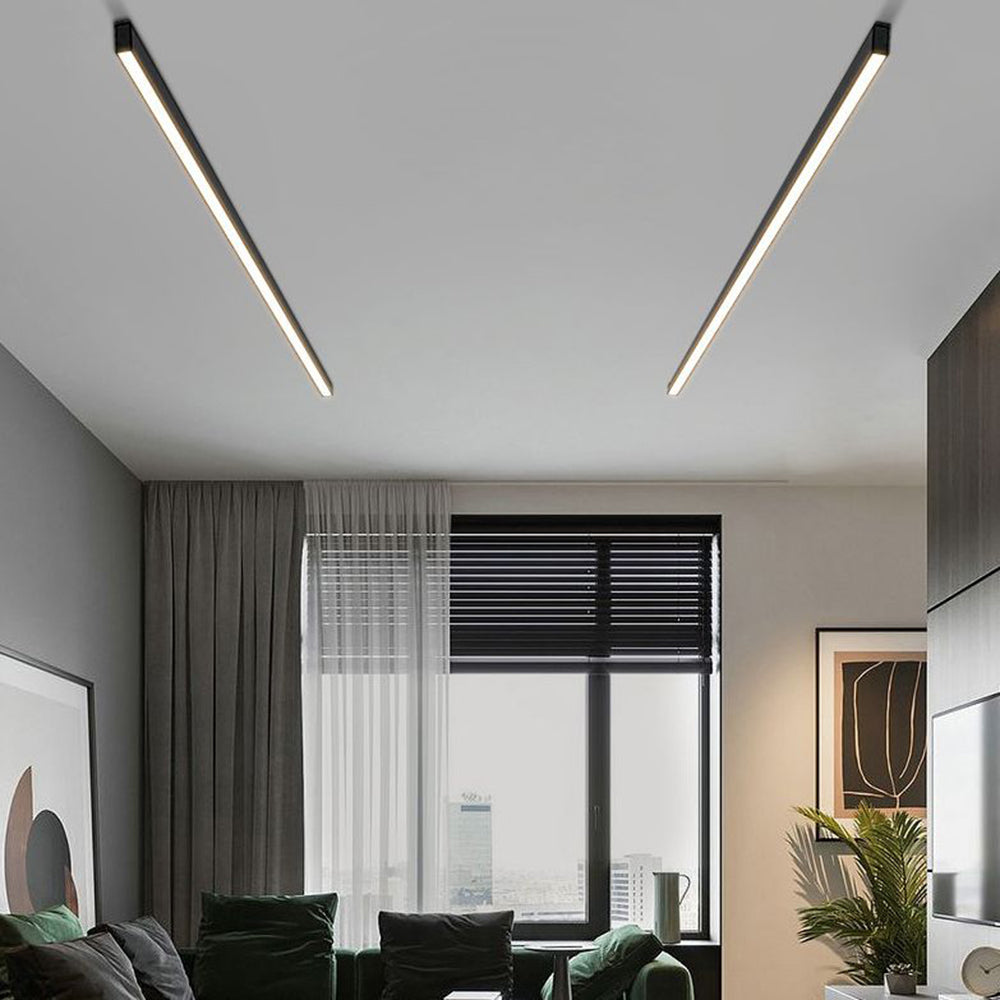 Solin Linear Black Ceiling Light/Wall Light - Lamp Outdoor