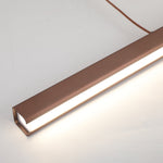 Thala Modern Linear Metal LED Pendant Light Black/Brown - Lamp Outdoor