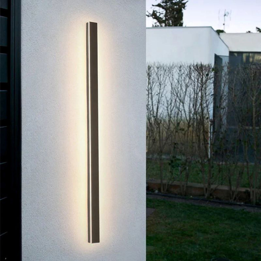 Arisha Sleek Minimalist Rimless Linear Metal Outdoor Wall Light - Lamp Outdoor