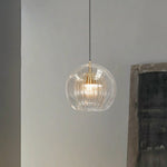 June Glass Globe Pendant Light Clear &Amber - Lamp Outdoor
