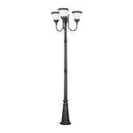 3-Light Black Finish Traditional Outdoor Street Lights with Post Top - Lamp Outdoor