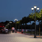 3-Light Black Finish Traditional Outdoor Street Lights with Post Top - Lamp Outdoor