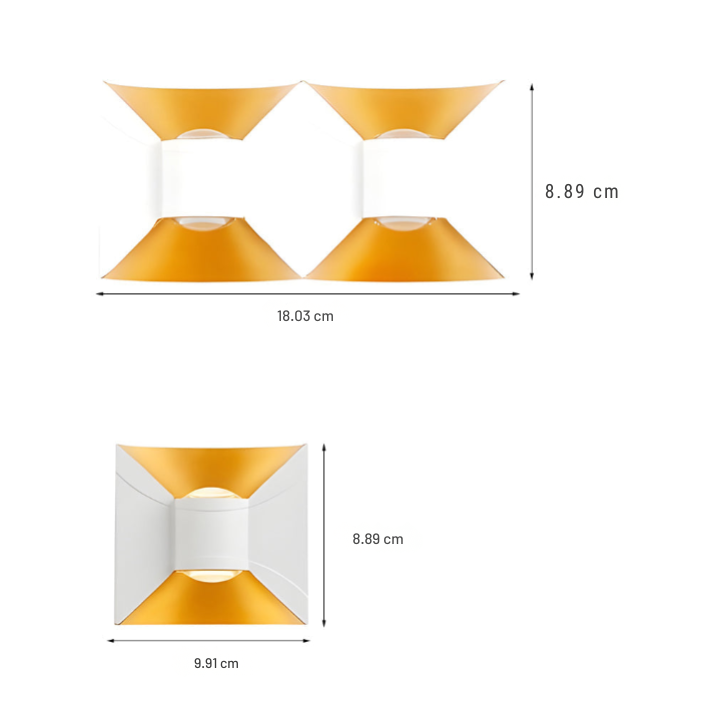 Fighte Square Modern Aluminum Outdoor Sconces