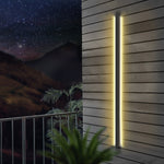 Black Long Linear Metal Waterproof Dimmable Modern Outdoor Wall Lights - Lamp Outdoor
