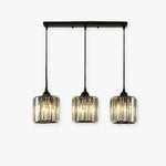 Vina Modern Cluster Cylinder Glass Pendant Light, Black/Gold - Lamp Outdoor