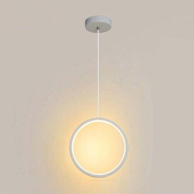 Doria Modern LED Pendant Light Black/White Metal Living Room - Lamp Outdoor