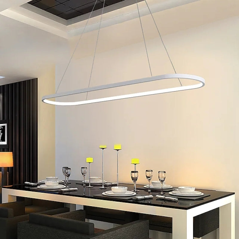 Junel Minimalist Oval Interior Hanging Pendant Light - Lamp Outdoor