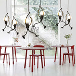 Miro Retro Modern Iron Man Pendant Light, Black - Lamp Outdoor