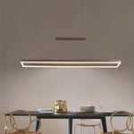 Gloen Modern Rectangular Hanging Pendant Light, Gold/Coffee - Lamp Outdoor