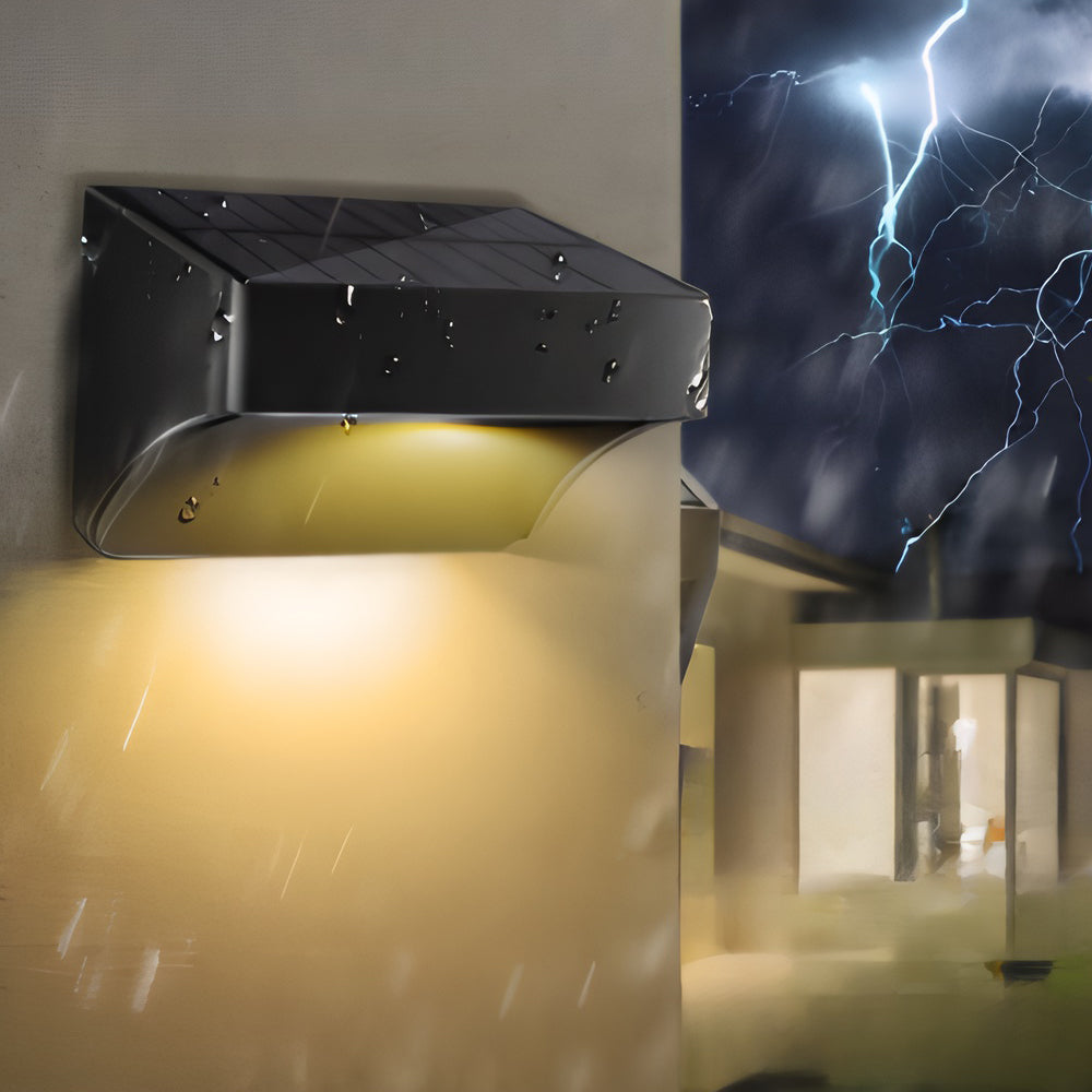 Minimalist solar outdoor wall lights dusk to dawn Waterproof Ambient - Lamp Outdoor