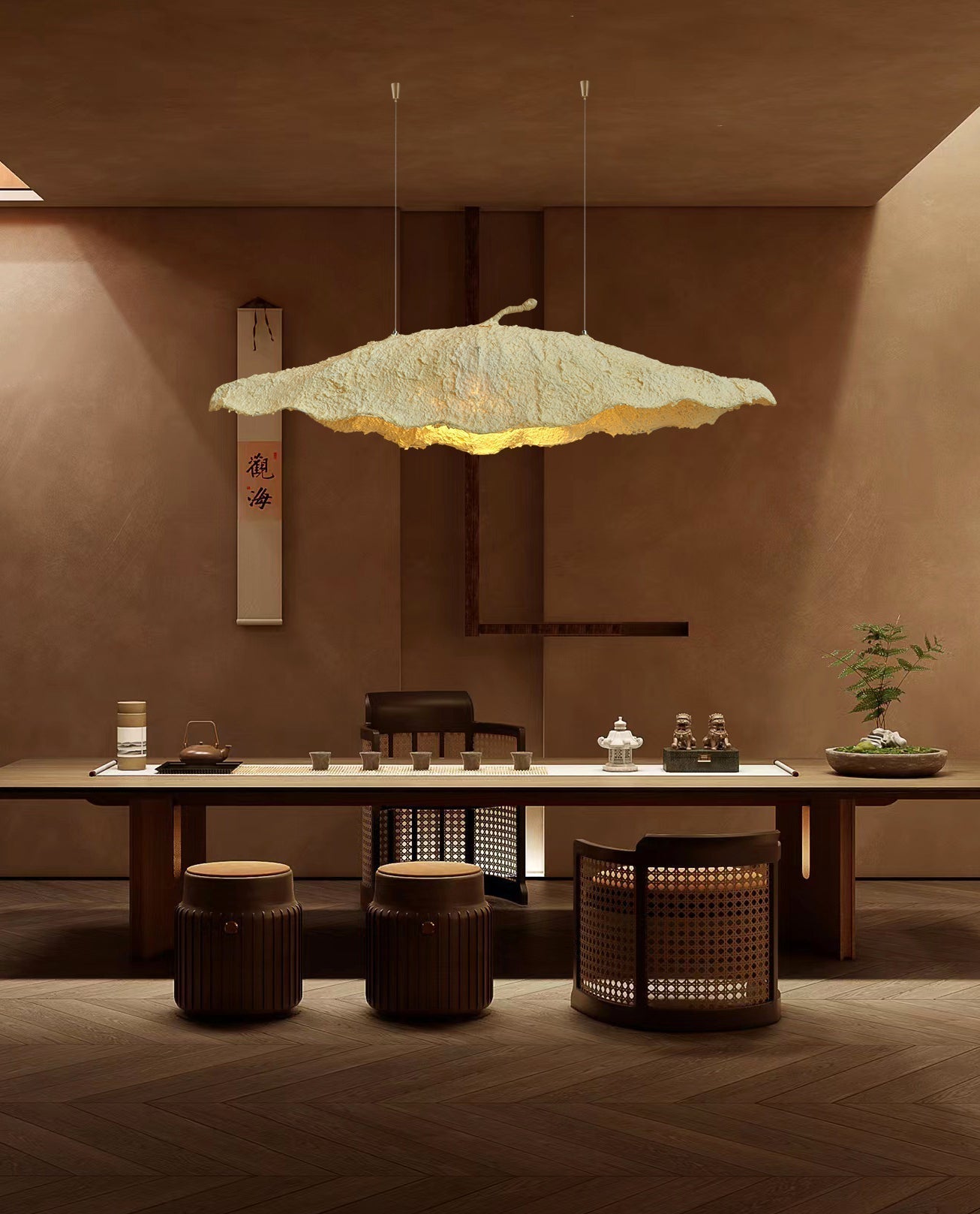 Altalis Artisanal Paper Pulp Pendant Light - Lamp Outdoor