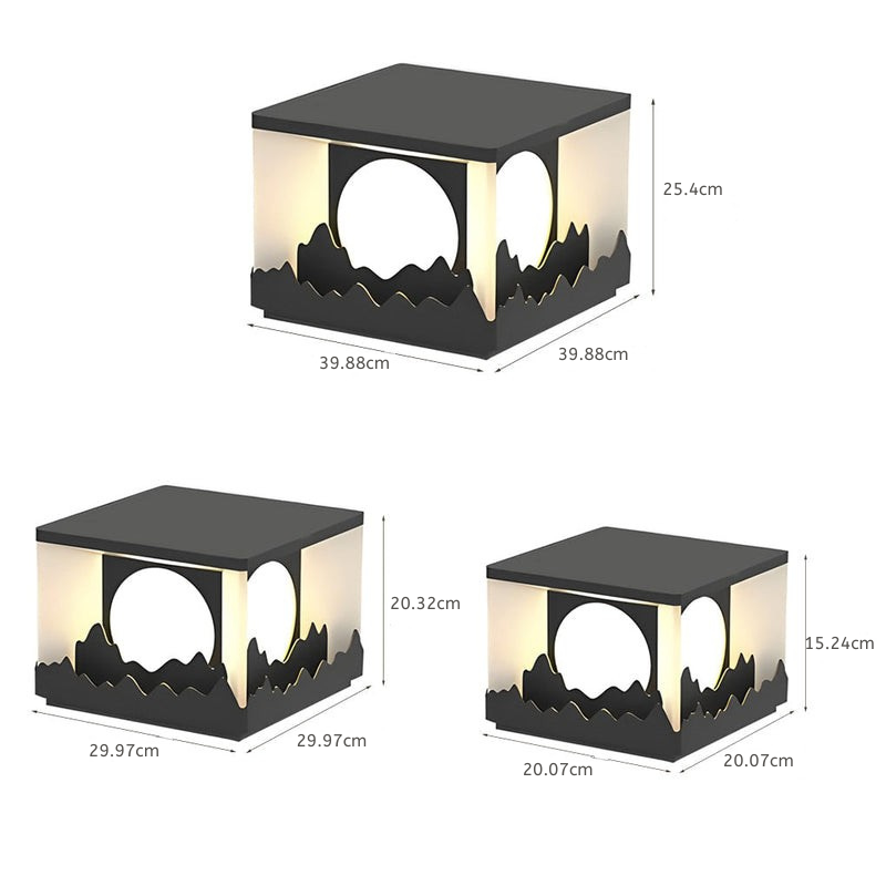 Megan Scenery Design LED Acrylic Outdoor Fence Post Lights