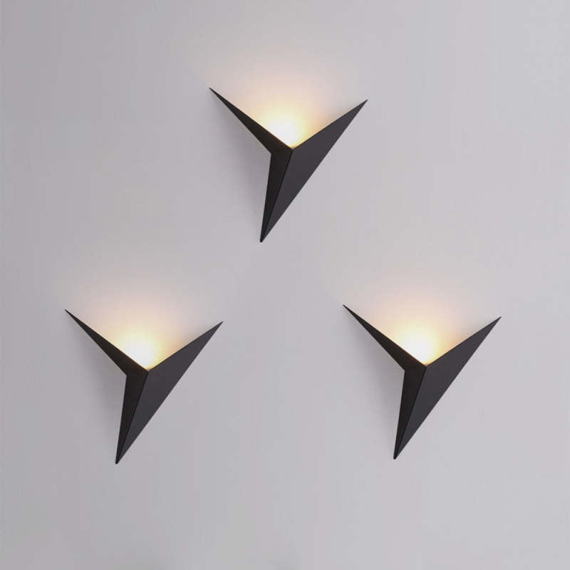 Calno Metal Modern LED Wall lamps for Bedroom, Triangle - Lamp Outdoor