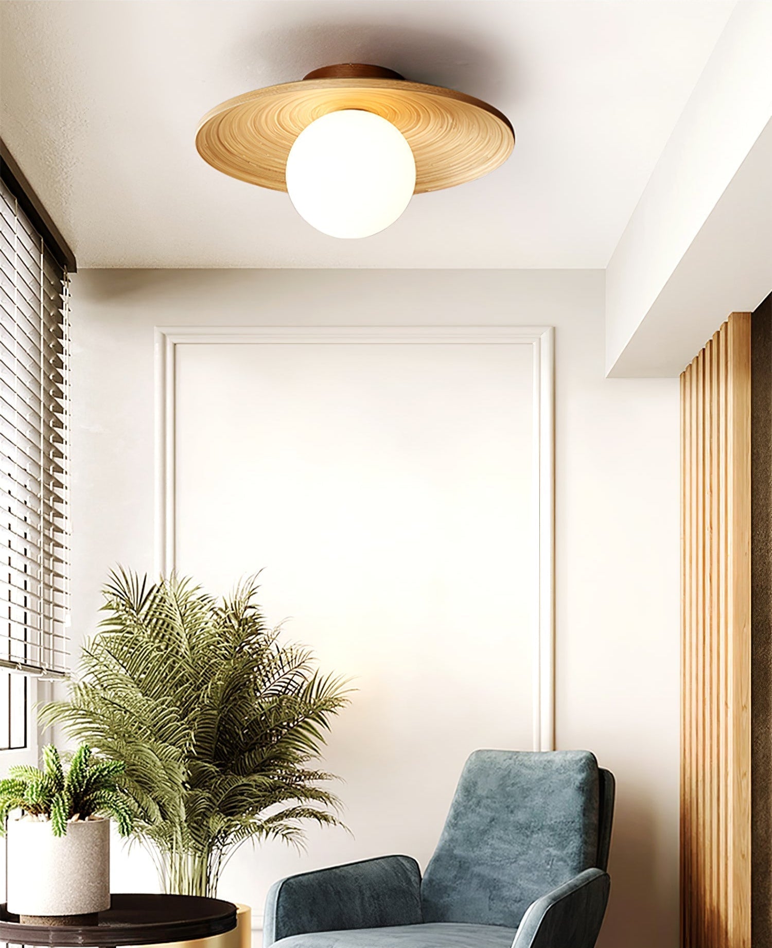 Soluna Wood Ceiling Light - Lamp Outdoor