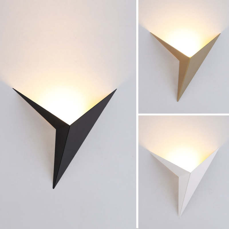 Calno Metal Modern LED Wall lamps for Bedroom, Triangle - Lamp Outdoor