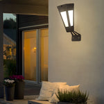 Waterproof Intelligent Metal LED Black Modern Solar Outdoor Wall Light - Lamp Outdoor
