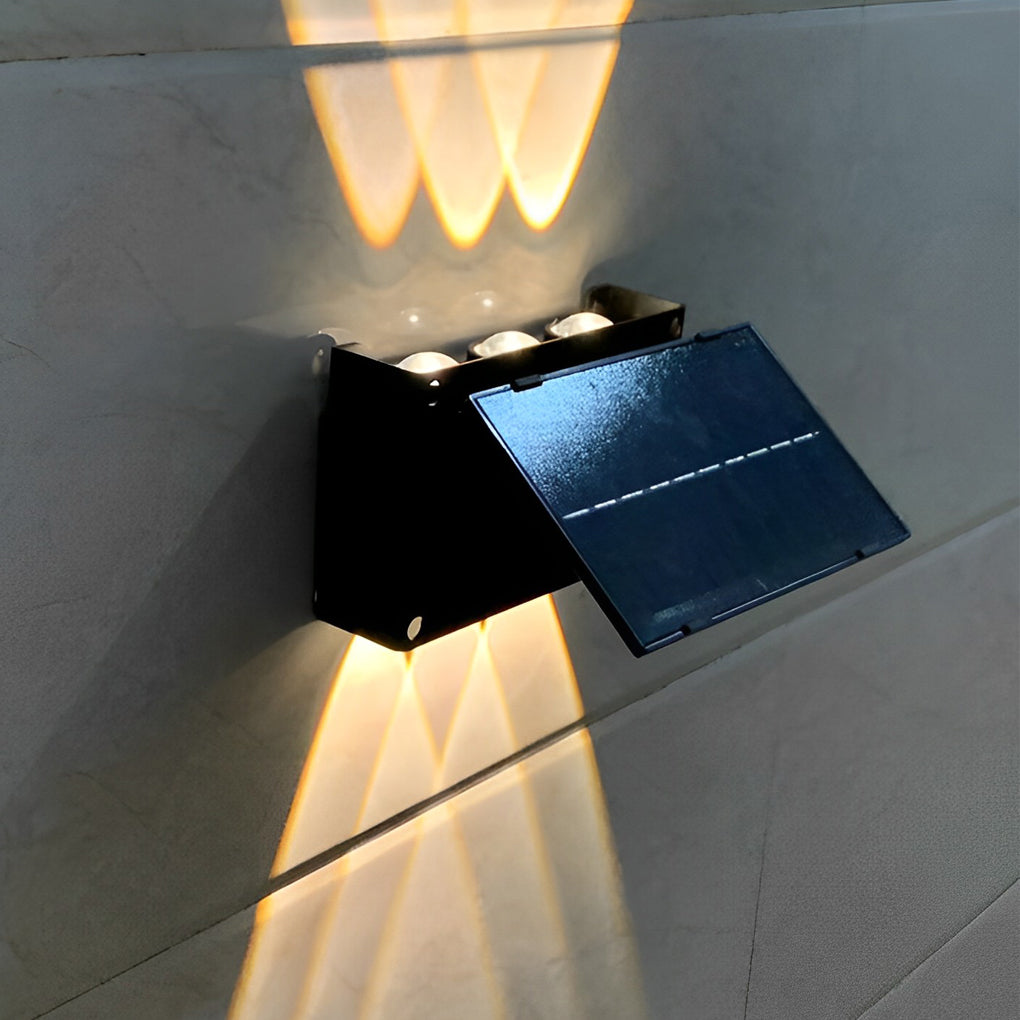 Rectangular Waterproof Up and Down Light LED Modern Solar Wall Lamp - Lamp Outdoor