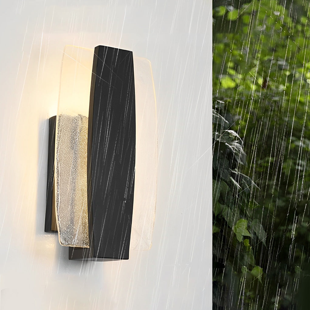 Waterproof LED Handmade Bubbles Glass Black Modern Outdoor Wall Light - Lamp Outdoor