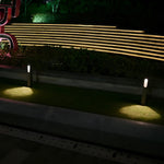 Modern 7W COB LED Pathway Light Black Rectangular Aluminum Outdoor Lawn Light - Lamp Outdoor