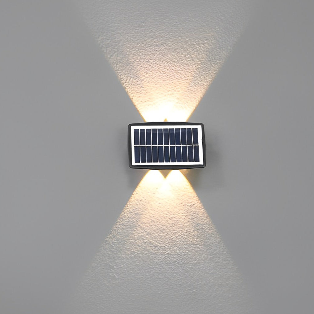 Rectangular Up and Down Lights LED Waterproof Black Modern Wall Lamp - Lamp Outdoor