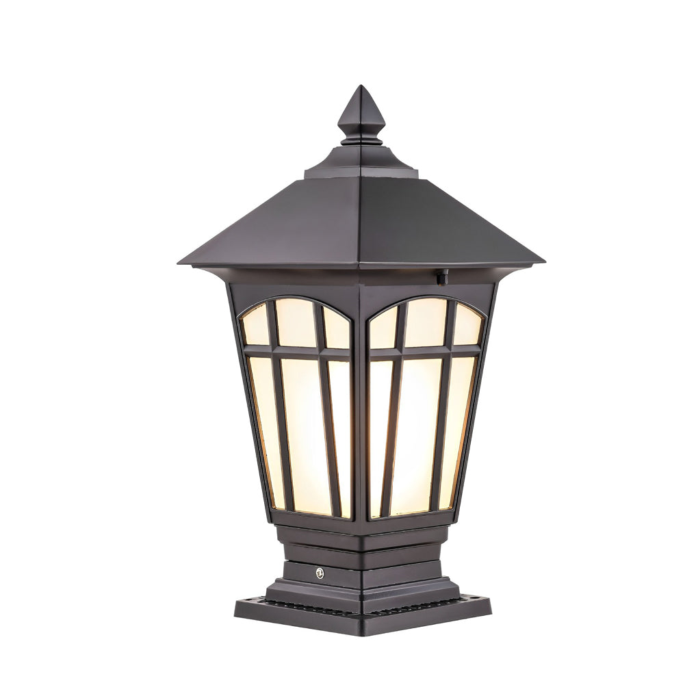 Waterproof Aluminum LED Brown Retro Solar Solar Post Cap Lights Pillar Lamp - Lamp Outdoor