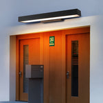 Outdoor Motion Sensor Black Rectangle Wall Light - Lamp Outdoor