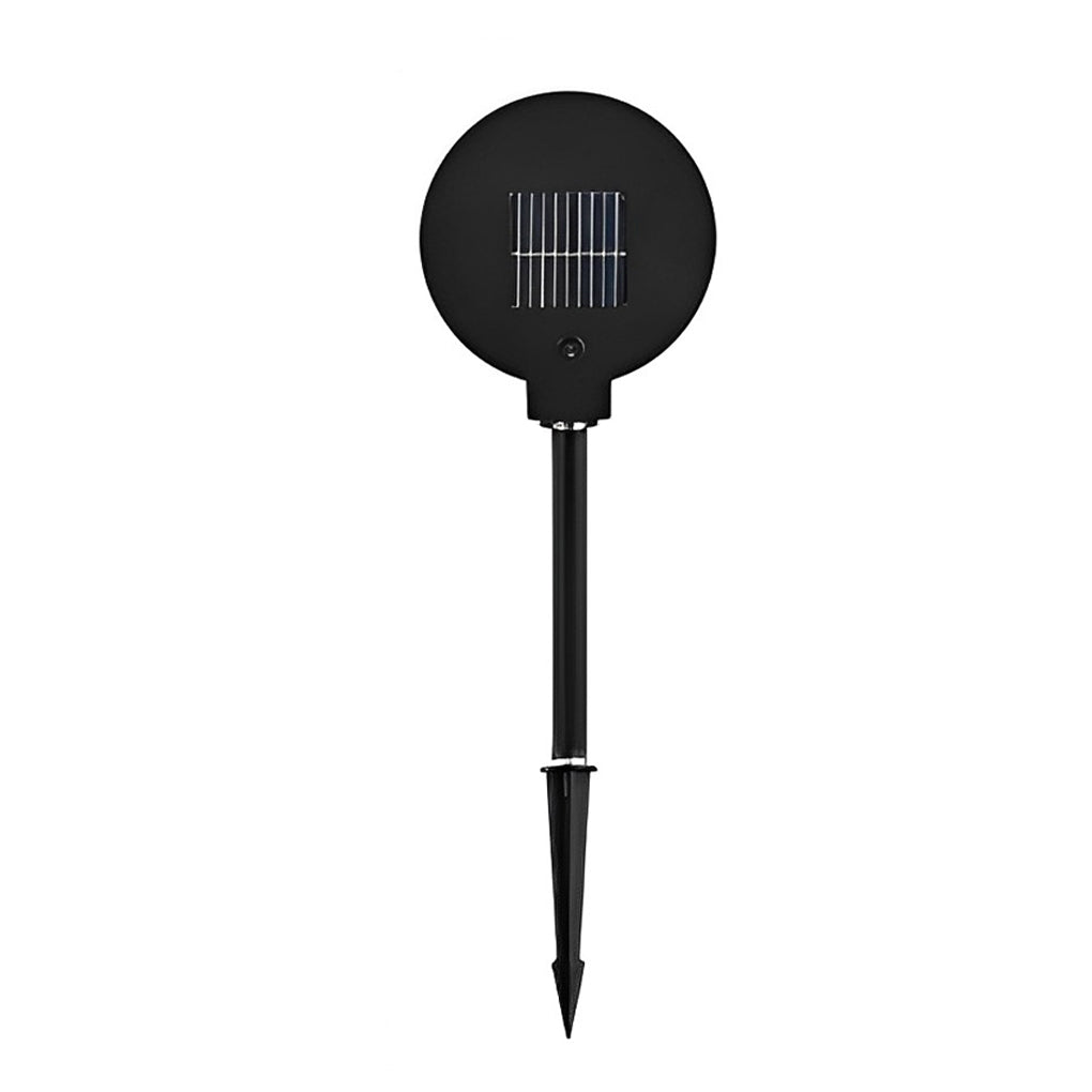 Modern Circular Black Solar LED Lawn Light - Lamp Outdoor