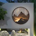Round Mountain Scenery LED Waterproof Outdoor Wall Sconce Lighting - Lamp Outdoor