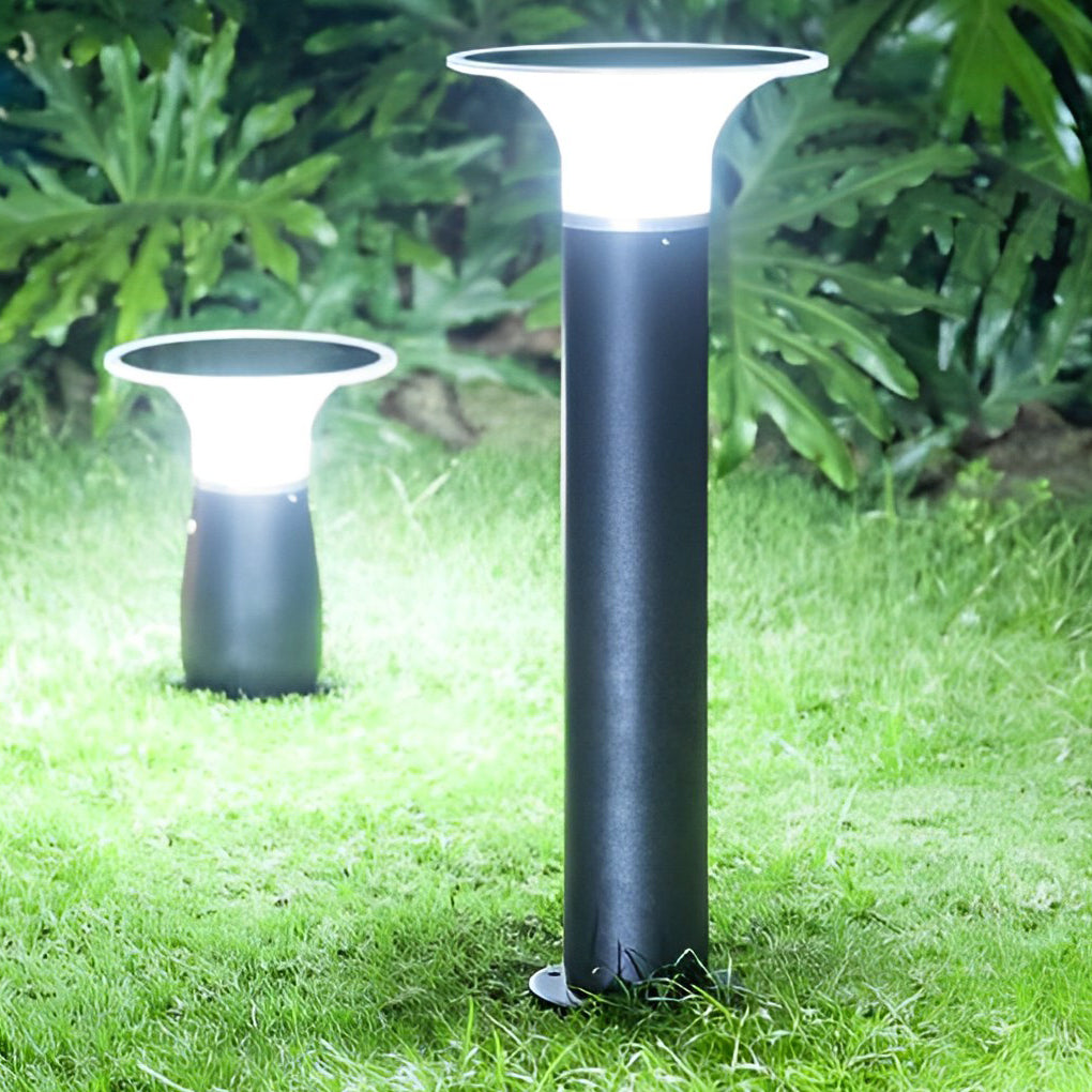 Efficient 3.5W Solar LED Path Downlights 360° Modern Black Landscape Lighting - Lamp Outdoor