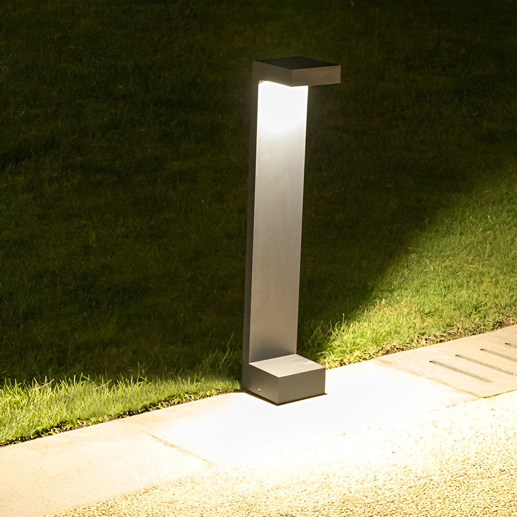 Aluminum LED I-Shaped Pathway Lights - Modern, Waterproof Black Finish - Lamp Outdoor