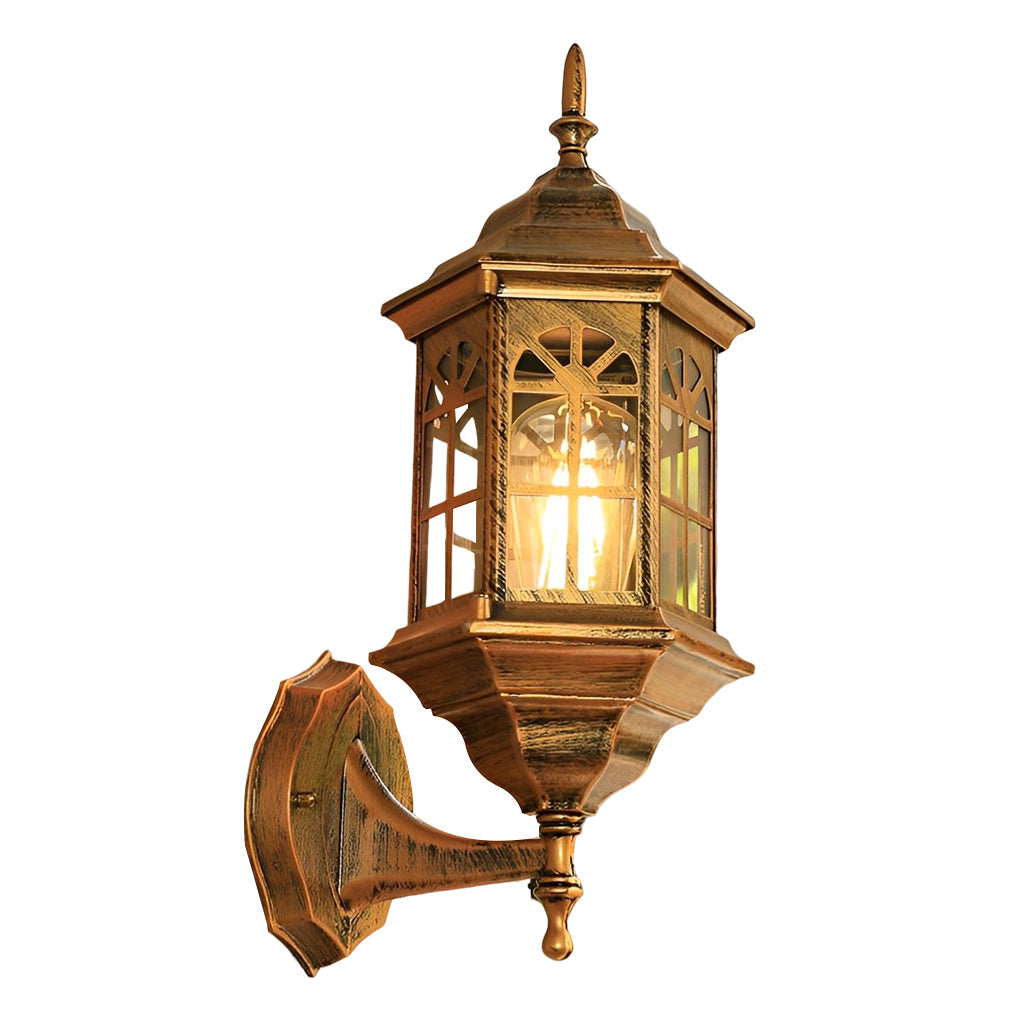 Waterproof LED Glass European-style Outdoor Wall Lamp Plug in Wall Sconce Lighting - Lamp Outdoor