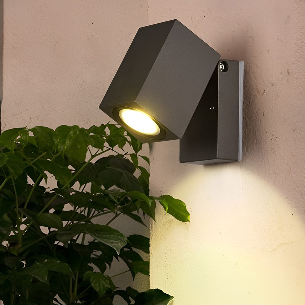 Square Adjustable Waterproof Motion Sensor LED Sconces Indoor Outdoor Wall Lamp Spot Lights - Lamp Outdoor