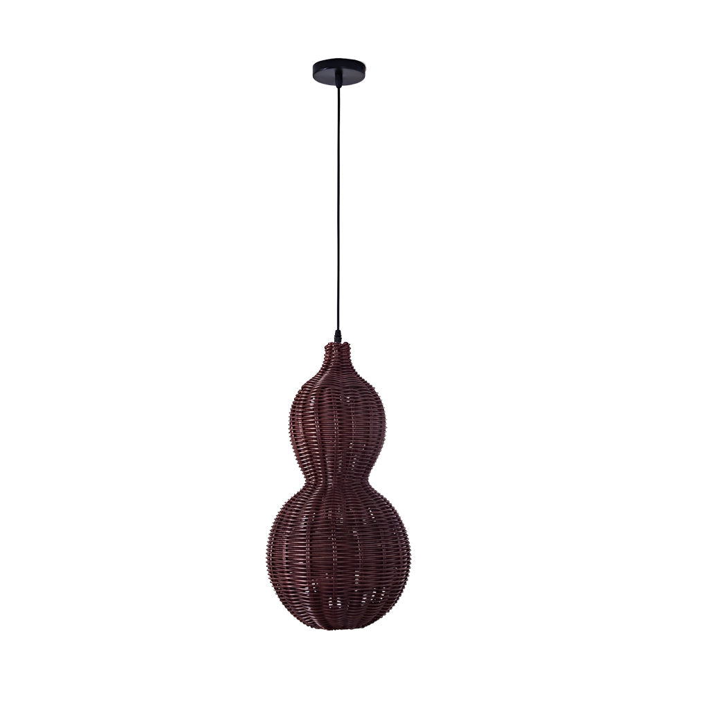 Woven Rattan Gourd Hanging Lamp Outdoor Pendant Light for Patio - Lamp Outdoor