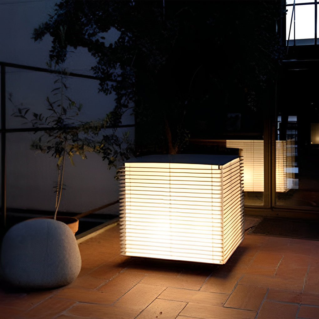 Square Grids Waterproof IP65 LED Black Modern Outdoor Lights Lawn Lamp - Lamp Outdoor