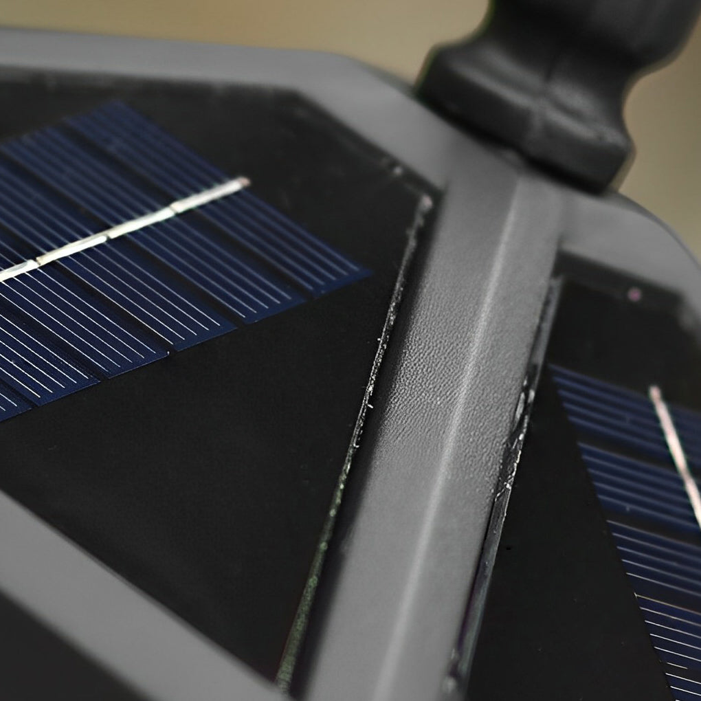 Retro Black Solar & Hardwired Outdoor Pavilion-Inspired Lawn Lamp - Lamp Outdoor