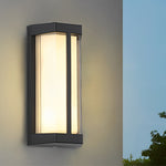 Waterproof Double Acrylic Shade LED Black Modern Outdoor Wall Lights - Lamp Outdoor