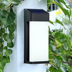 2 Pcs Rectangular LED Light-controlled Waterproof Outdoor Solar Sconce Lighting - Lamp Outdoor