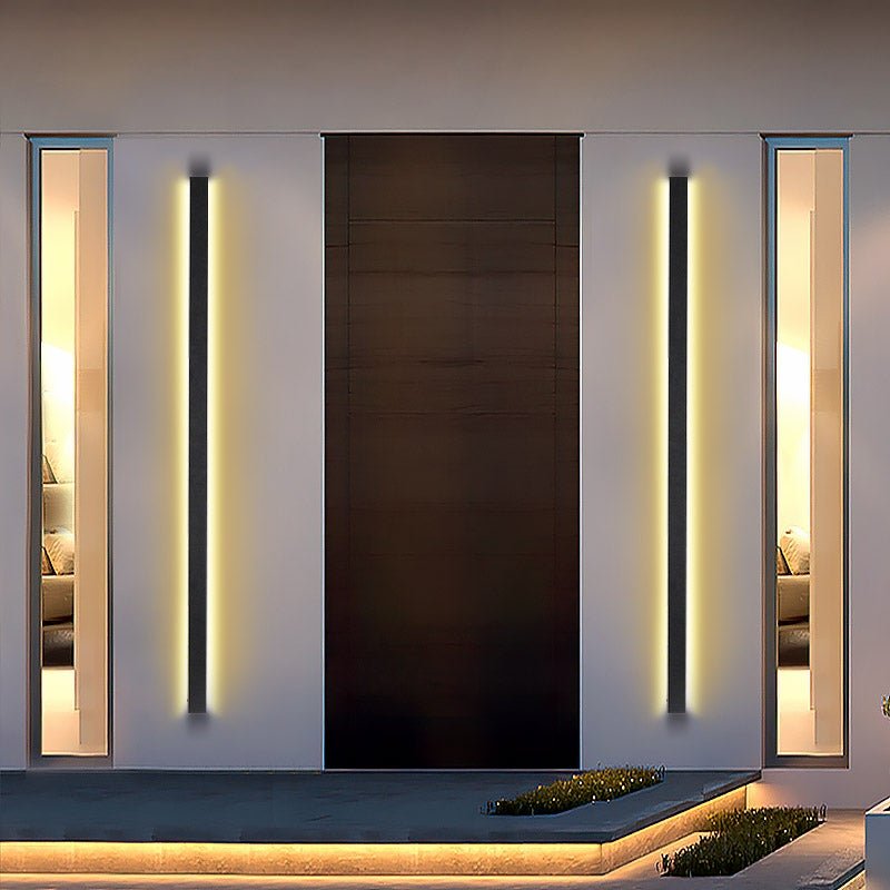 Waterproof Outdoor Long LED Linear Lights Black Modern Outdoor Wall Lighting - Lamp Outdoor