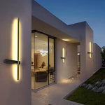 Interlaced Line Strips Waterproof Led Black Modern Outdoor Wall Lights - Lamp Outdoor