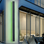 Black Long LED RGB Linear Lights Outdoor Waterproof Wall Lighting - Lamp Outdoor