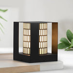 Four-Panel Cylinder Lantern LED Black Waterproof Outdoor Light with Lattice Pattern - Lamp Outdoor